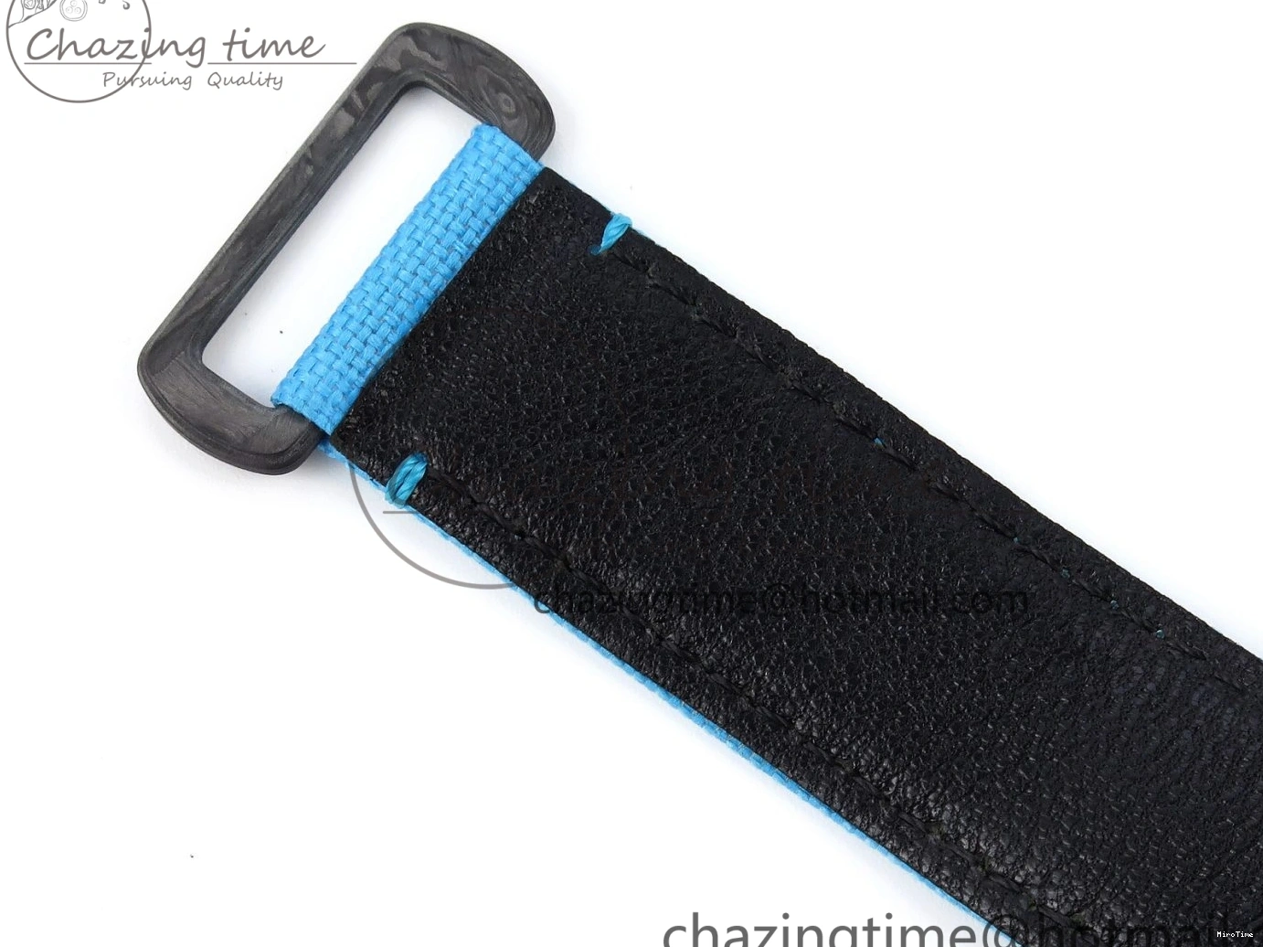 MiroTime 0319 Casual Daytona DIW Carbon Case and Bezel DIWF Edition White Blue Dial on Blue Nylon Strap A 1886